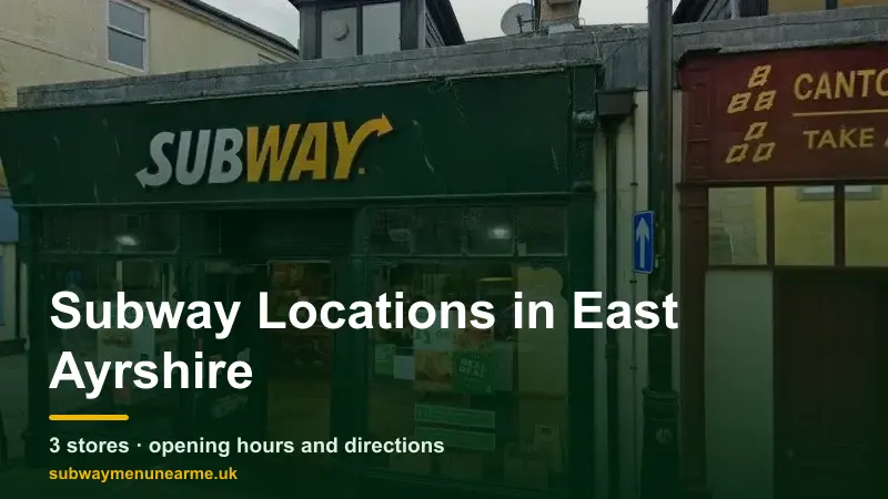 subway east ayrshire locations