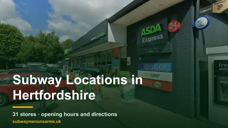 subway hertfordshire locations