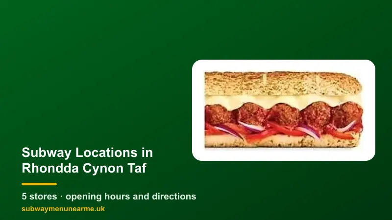 subway rhondda cynon taf locations