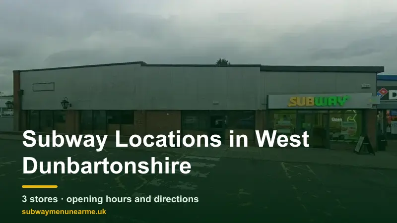 subway west dunbartonshire locations