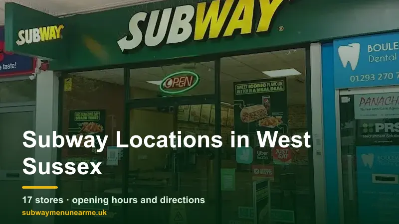 subway west sussex locations